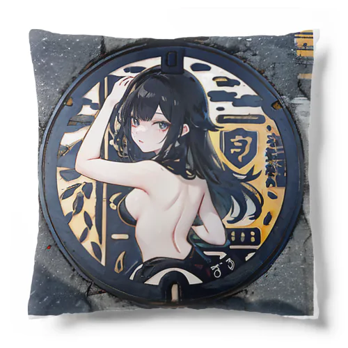 マンホール美女 Cushion