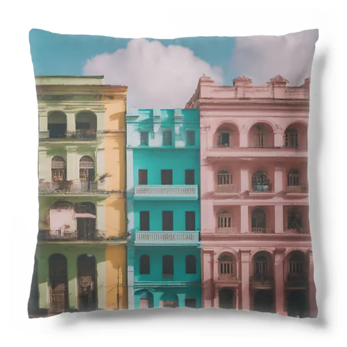 イタリアのカラフルな街並み Cushion