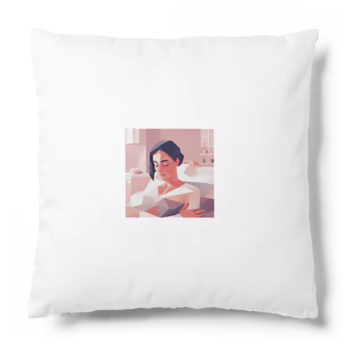 マッサージを受けている美人 Cushion