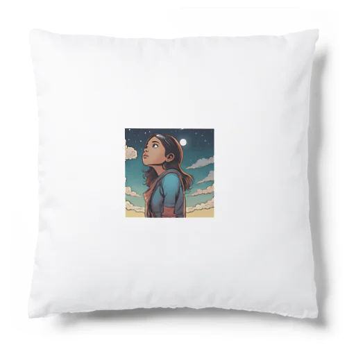 The girl who looks at the sky Cushion