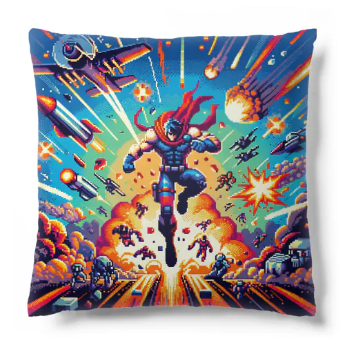 Heroes come late Dot. / type.1 Cushion