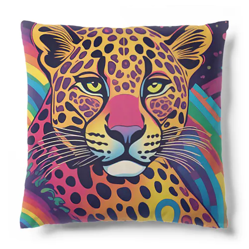 psychedelicなヒョウ Cushion