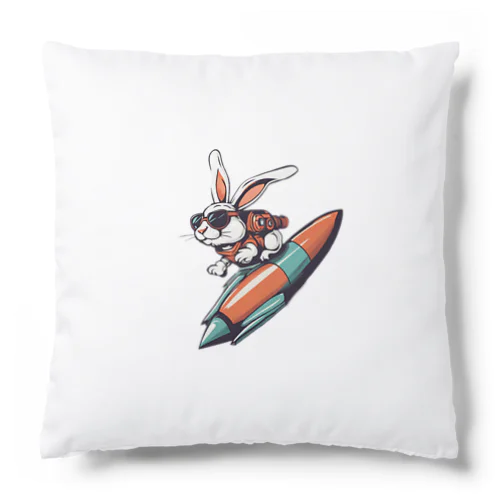 ロケットうさぎ　ミッション遂行 Cushion