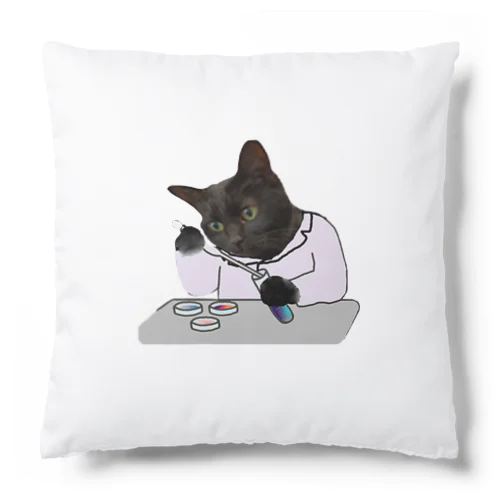 博士になった黒猫BIBI Cushion