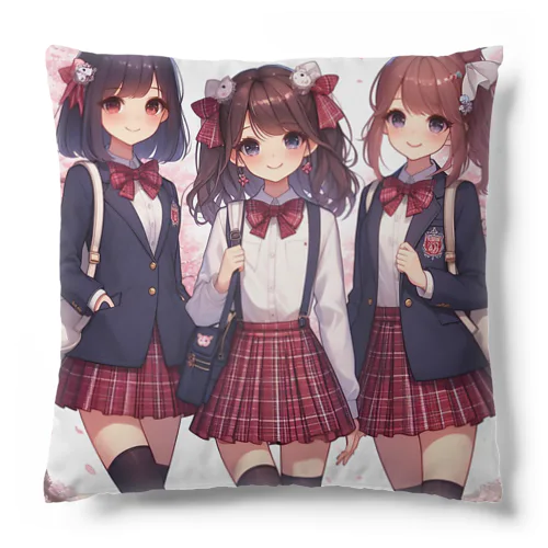 AIが作った可愛い制服の女の子 Cushion