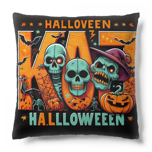 おしゃれでユニークなハロウィンの風景が広がります Cushion