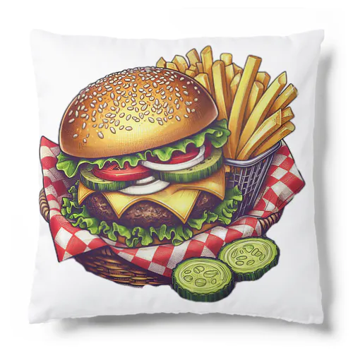 チーズバーガーセット Cushion