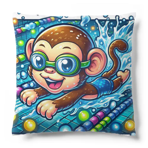 Swimming monkey Cushion