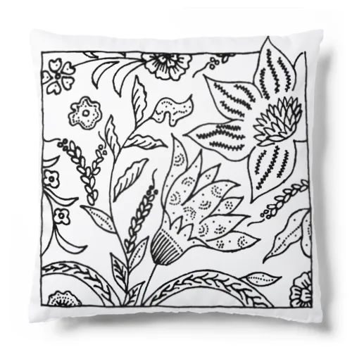 ジャワ更紗の花模様 Cushion