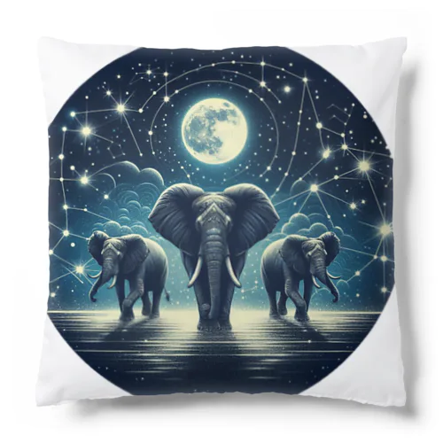 Night  Elephant Symphonic Cushion