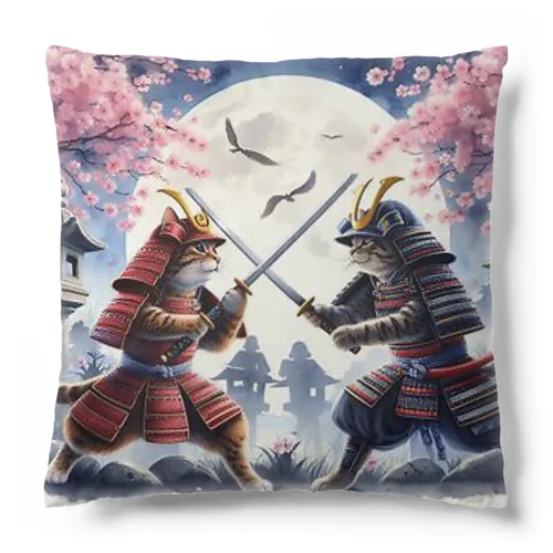 猫と決闘 Cushion