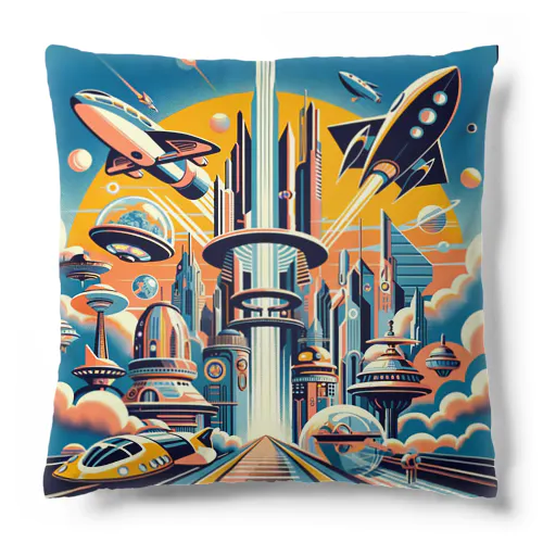 過去の未来観　retro-futurism design01 Cushion