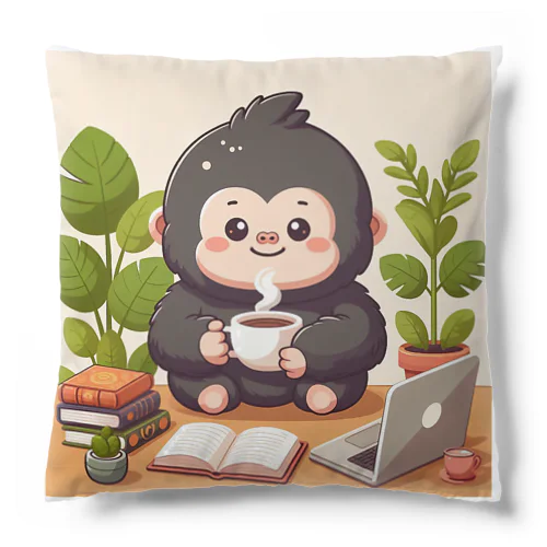 ほっこりコーヒーごりら君 Cushion