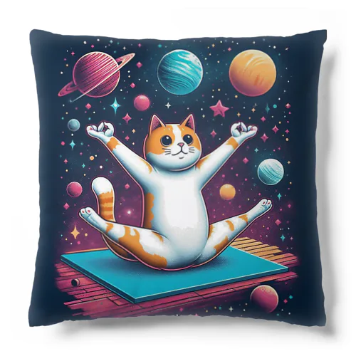 宇宙ヨガ猫 Cushion