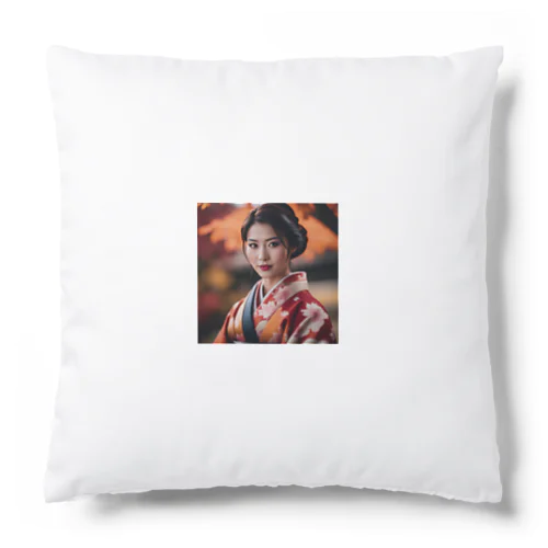 【秋田の美しさを纏う凛とした着物姿】 Cushion