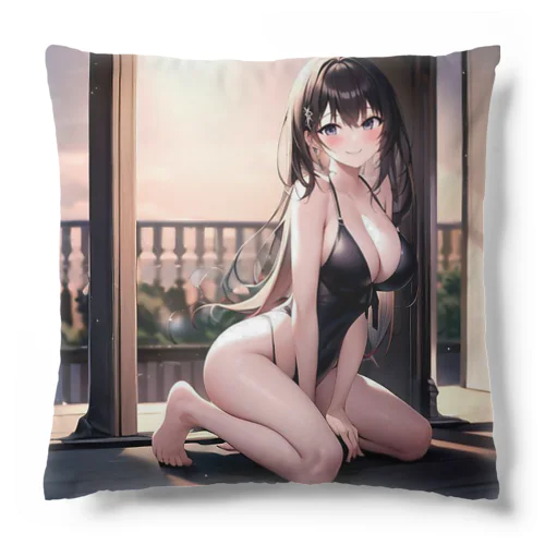 黒いビキニの女の子5 Cushion