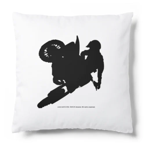 オフロードバイクでエアーを決めるシルエット Cushion