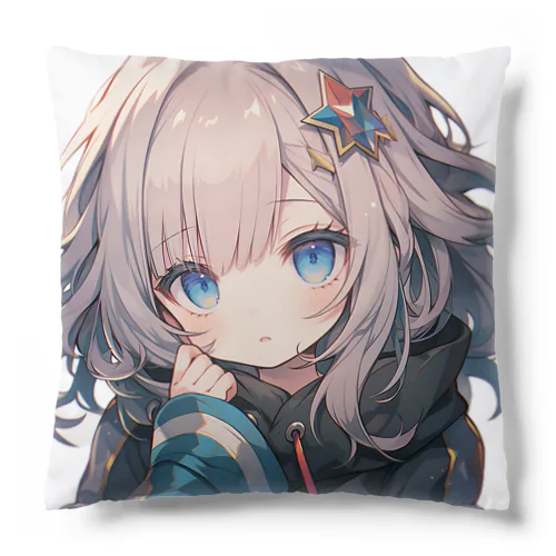 見つめる美少女 Cushion