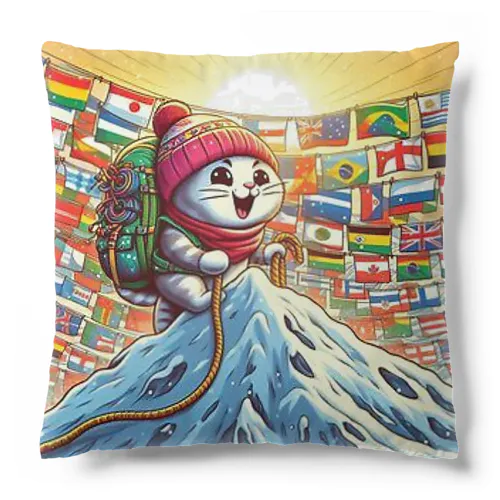 猫と登頂 Cushion