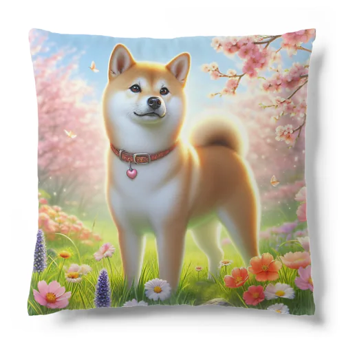 春の柴犬の冒険 Cushion