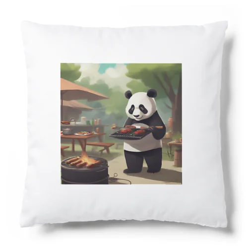 「食欲をそそるパンダが食事を運びます！」 Cushion