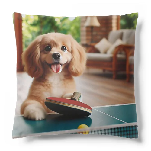 可愛い卓球犬 Cushion