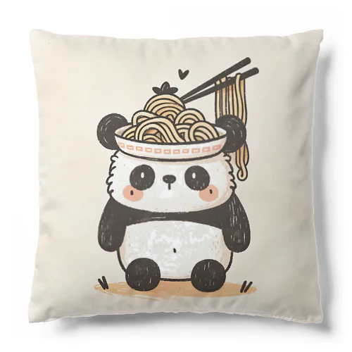 ふわふわパンダのラーメンワンダーランド Cushion