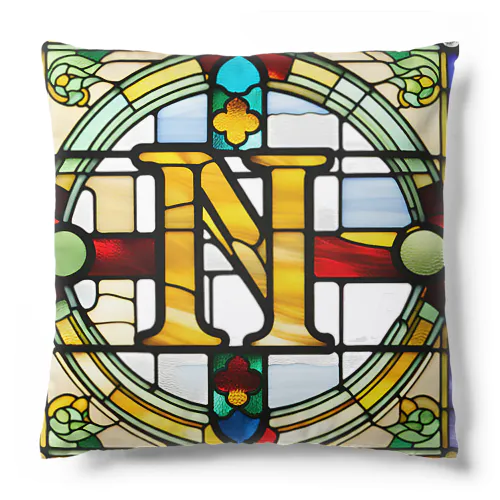 stained glass N Cushion