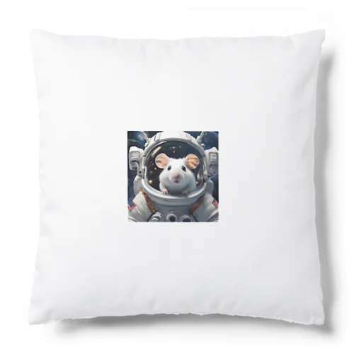 宇宙旅行する白いハムスター Cushion