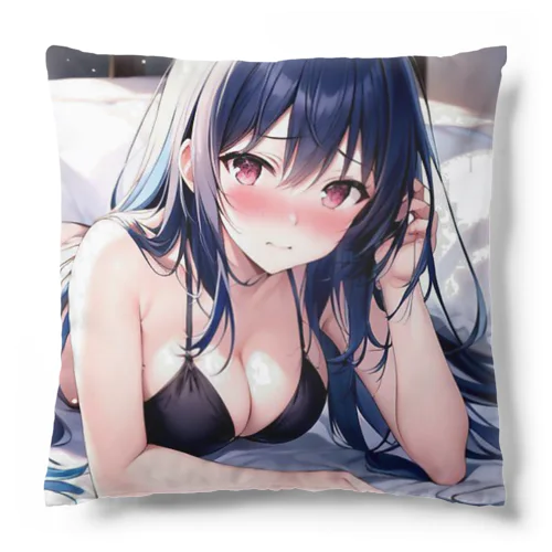 黒いビキニの女の子2（青髪Ｖｅｒ．） Cushion