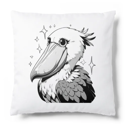 モノクロームハシビロコウ Cushion