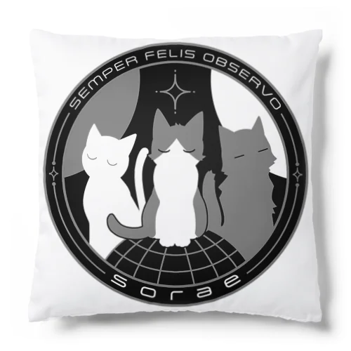 「にゃんたい観測 ミッションマーク２」 Cushion