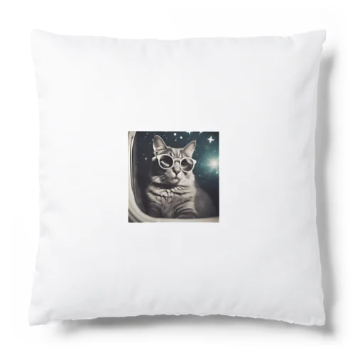 宇宙旅サングラスねこ Cushion