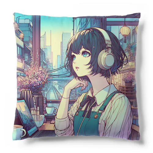 レトロポップ女子高生 Cushion