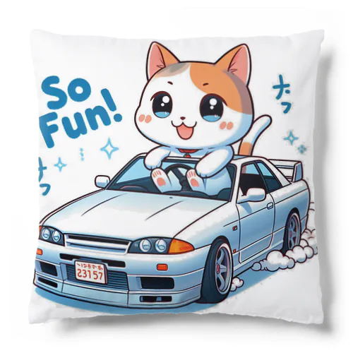 ネコと走るGT-R Cushion