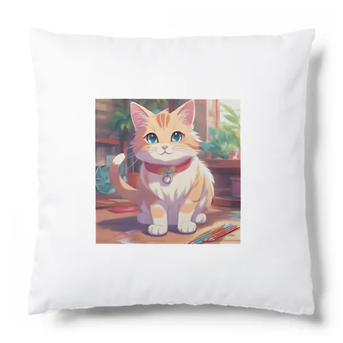 絵を描くネコ Cushion