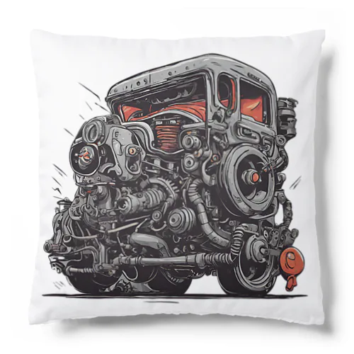 生き返ったスクラップカー Cushion