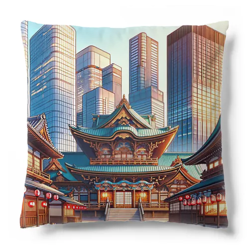 Harmony of Eras: The Tokyo Tapestry Cushion