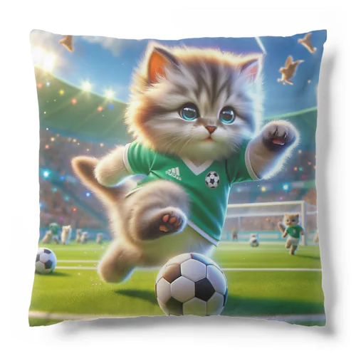 サッカーにゃんこ Cushion