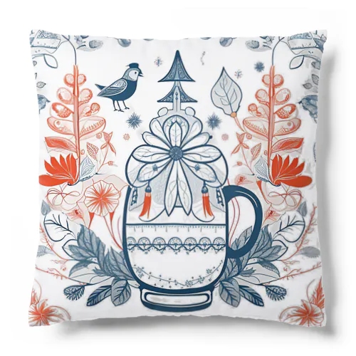 花の詩カップ(The Flower Poetry Cup) Cushion