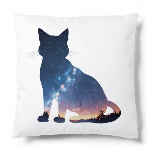 星空と猫_001 Cushion