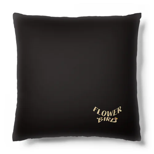 Black Flower Bird Cushion