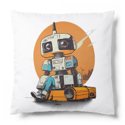 修理中のレトロなガラクタロボットくん Cushion