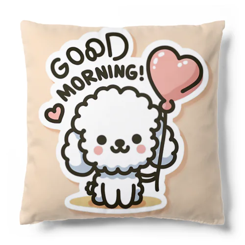 おはよう！ かわいいトイプードル Cushion