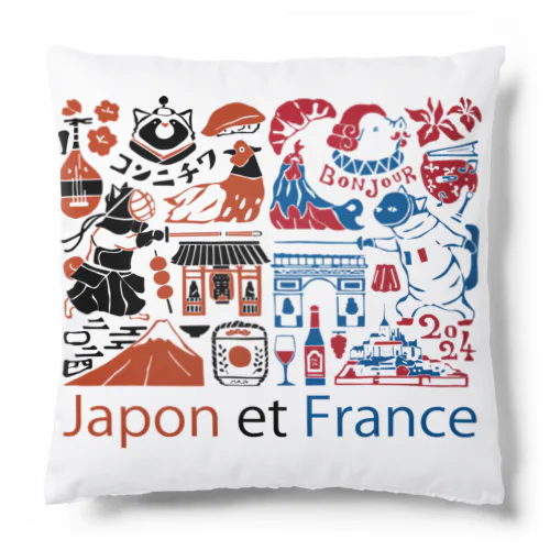 Japon et France Cushion