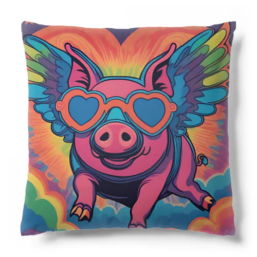 The flying pig 02 Cushion
