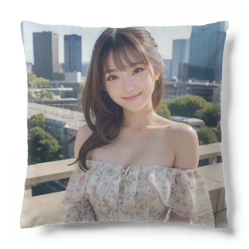 千年に一人の美少女 in 都会 Cushion