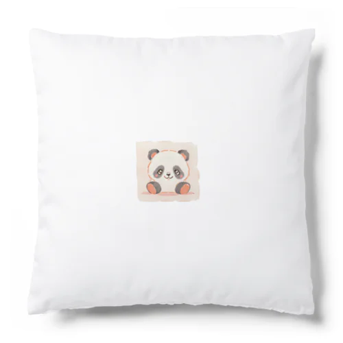 可愛らしい色鉛筆画で描かれたパンダの子 Cushion