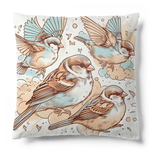 Sparrow flapping wings Cushion