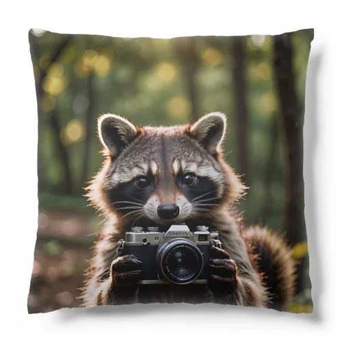 カメラマン☆アライグマちゃん Cushion